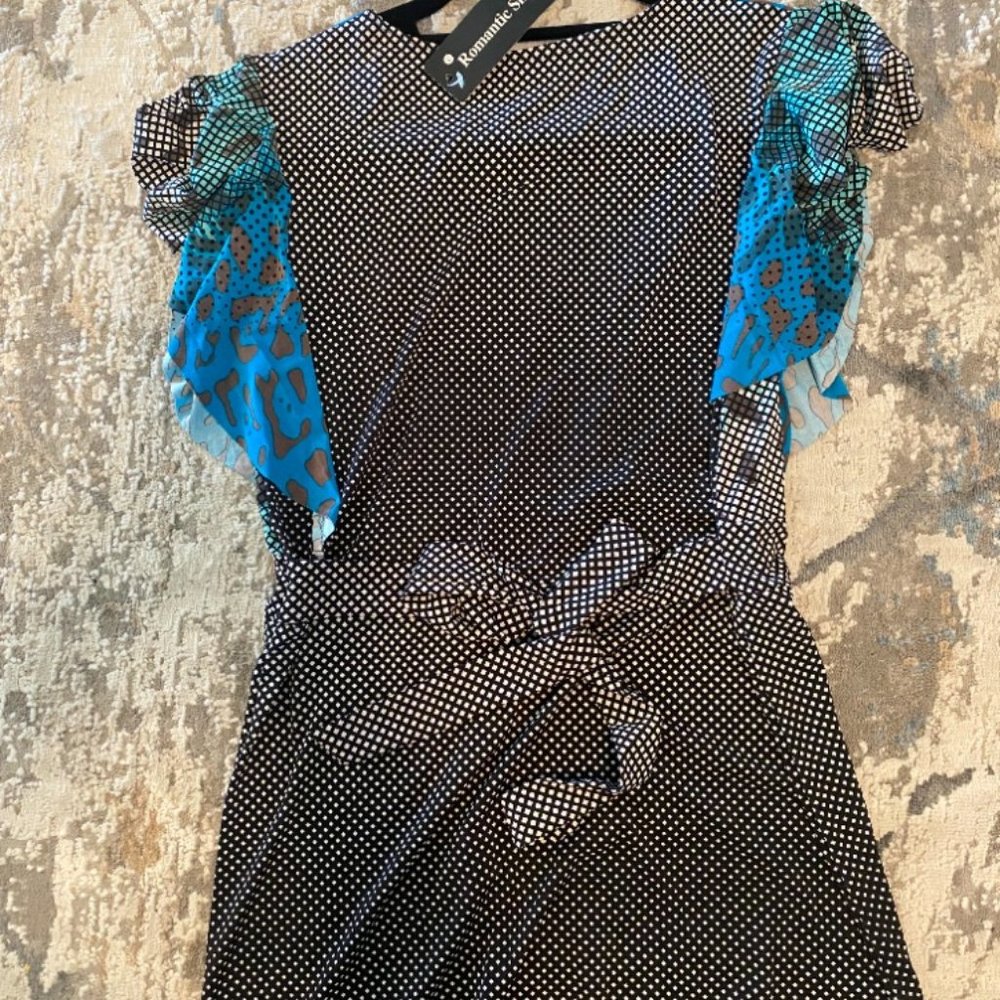 Juniors XL polka dot and animal print dress